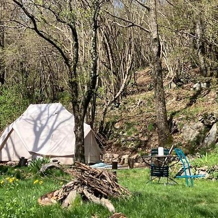Grande Tente Tipi En Pleine Foret Burzet Extérieur photo